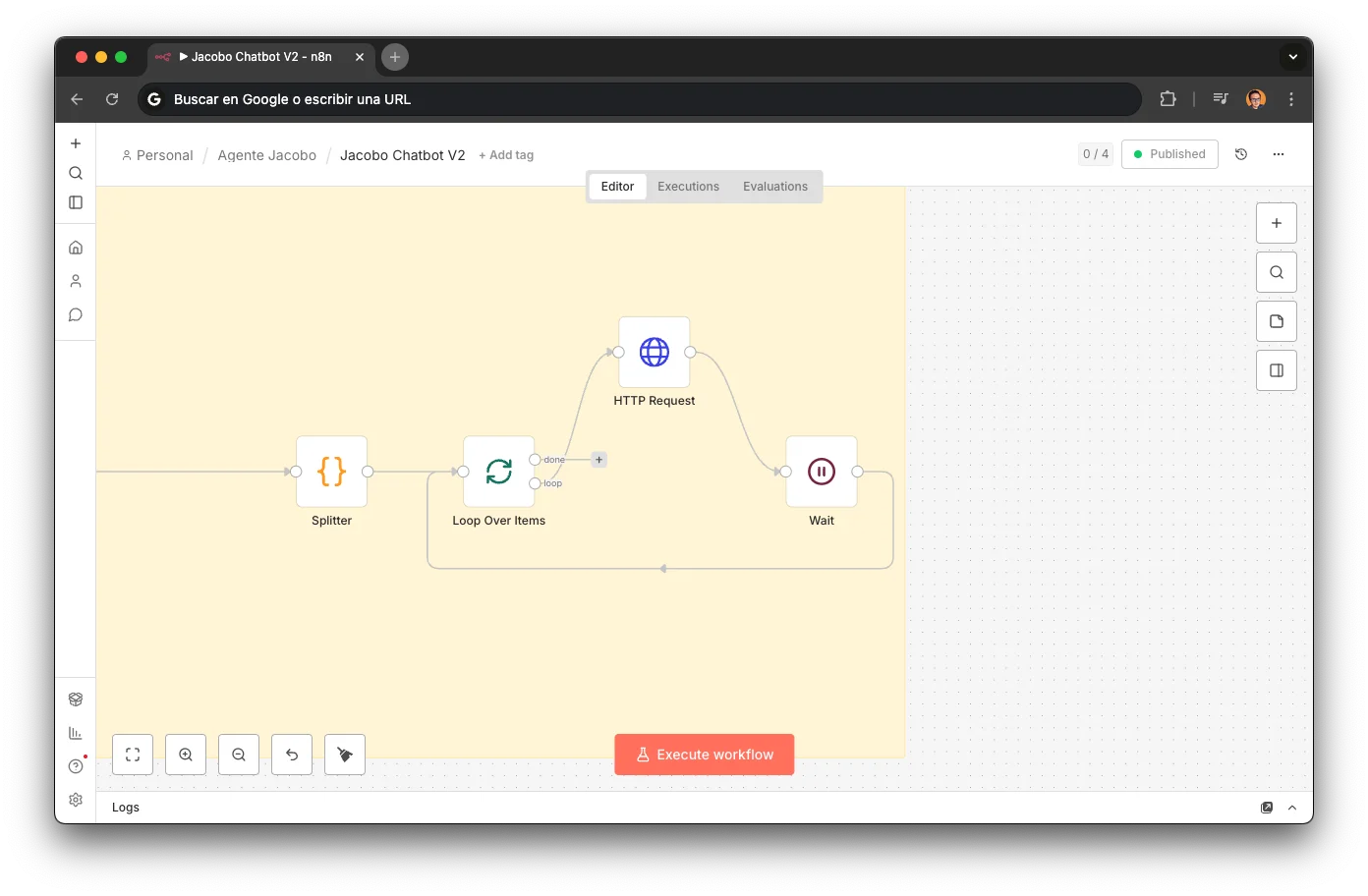 Workflow de pseudo-streaming en n8n: splitter de mensajes largos para WhatsApp