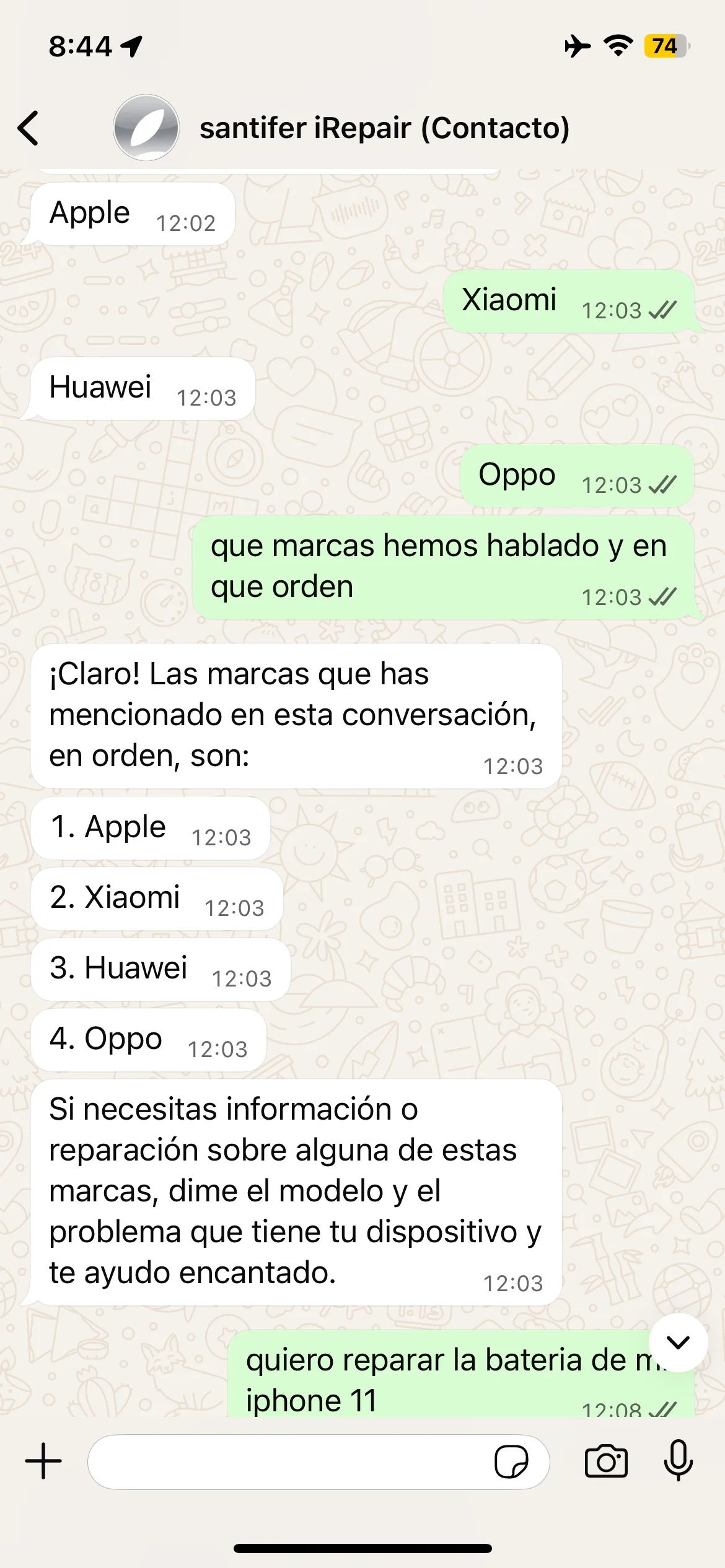 Test de marcas: Apple, Samsung, Huawei — recuerdo correcto